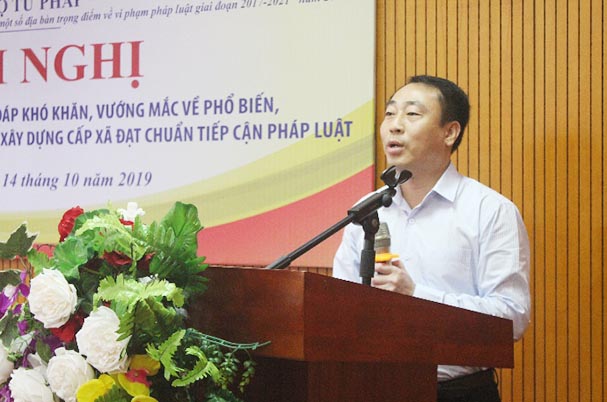 Tập huấn nghiệp vụ, giải đáp khó khăn, vướng mắc trong công tác PBGDPL, HGOCS, chuẩn TCPL tại Hà Giang