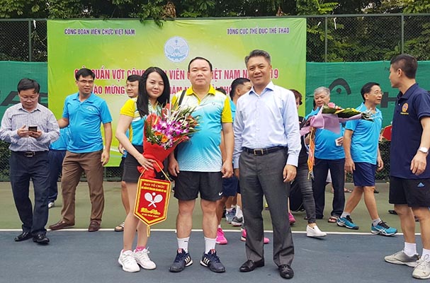 Công đoàn Bộ Tư pháp tham gia Giải Quần vợt Công đoàn Viên chức Việt Nam năm 2019
