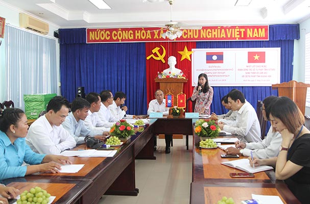 Đoàn công tác của Sở Tư pháp tỉnh Attapư (CHDCND Lào) đến thăm và làm việc với Sở Tư pháp Khánh Hòa