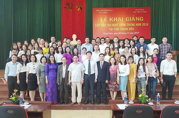 Khai giảng Lớp đào tạo nghề công chứng năm 2019 tại tỉnh Thanh Hóa