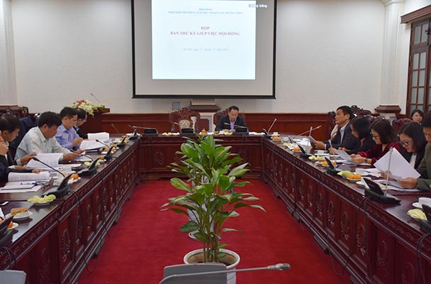 Ban Thư ký Hội đồng Phối hợp PBGDPL họp về kết quả hoạt động của Hội đồng các cấp năm 2019