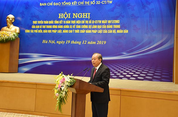 Phó Thủ tướng Thường trực Chính phủ Trương Hòa Bình chủ trì HN tổng kết 15 năm thực hiện Chỉ thị 32-CT/TW
