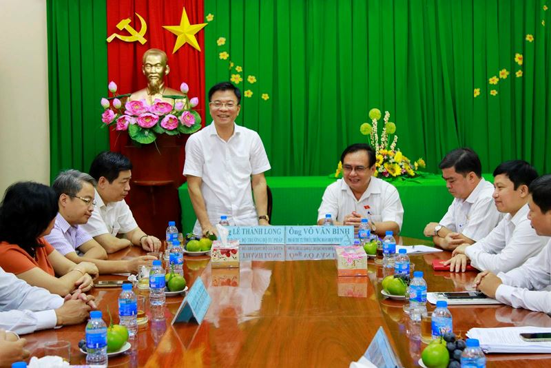 Bộ trưởng Lê Thành Long thăm Đoàn ĐBQH tỉnh Tiền Giang
