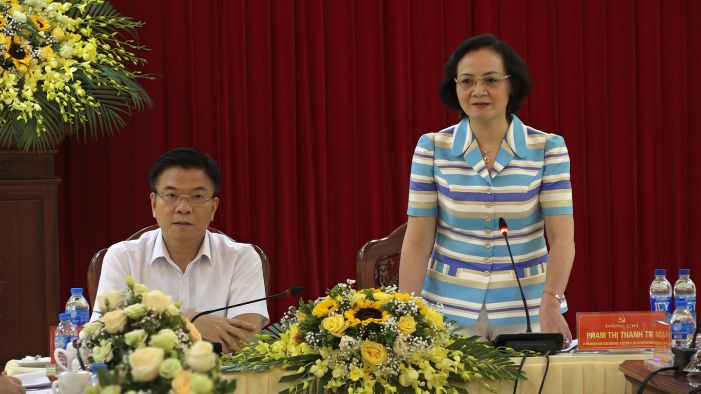 Bộ trưởng Bộ Tư pháp Lê Thành Long làm việc với Thường trực Tỉnh ủy tỉnh Yên Bái