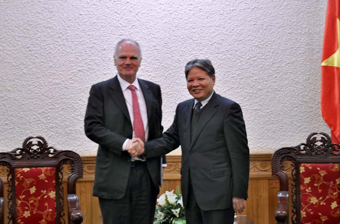 Minister Ha Hung Cuong held a meeting with Ambassador of the European Union delegation to Vietnam Franz Jessen