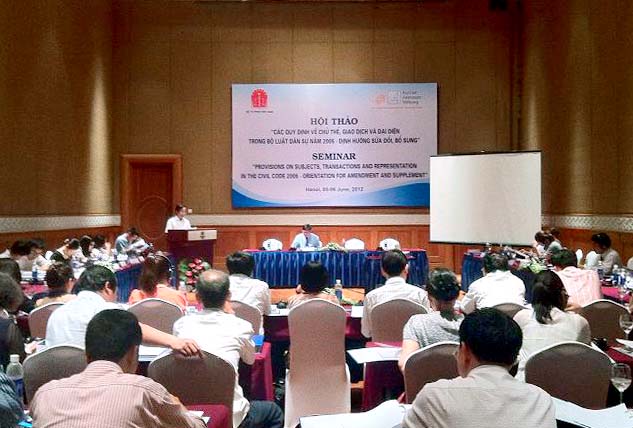 Seminar of the provisions on subjects, transactions and representation in the  2005 Civil Code of Vietnam – Orientation for amendments and additions