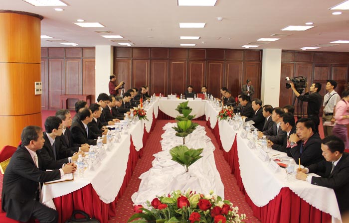 Minister of Justice  pays a working visit to Lao People's Democratic Republic