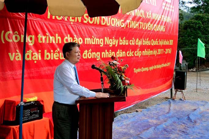 Ministry of Justice inaugurated the spillway and offered the gratitude houses in Tuyen Quang province