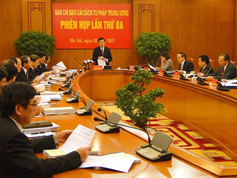 The 3rd meeting of Central steering committee for judicial reform