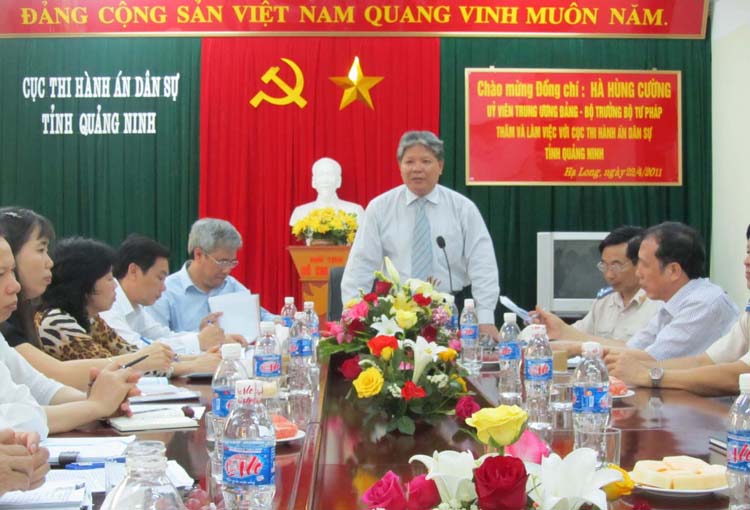 Justice Minister to pay a working visit to Quang Ninh province