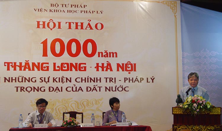 MOJ’s conference:  “1000 years of Thang Long- Hanoi with the country’s significant political and legal events”