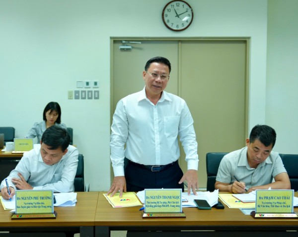 Thường trực Hội đồng phối hợp PBGDPL trung ương làm việc tại Đài Truyền hình Việt Nam