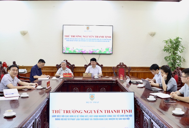 Triển khai hiệu quả các nhiệm vụ sau Đại hội Đảng bộ Bộ Tư pháp