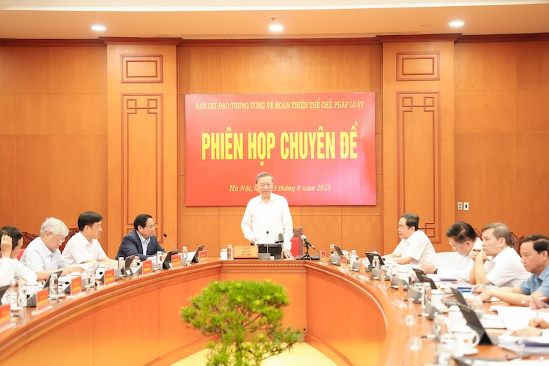 Thông báo kết luận của Tổng Bí thư Tô Lâm, Trưởng Ban Chỉ đạo TW về hoàn thiện thể chế, pháp luật