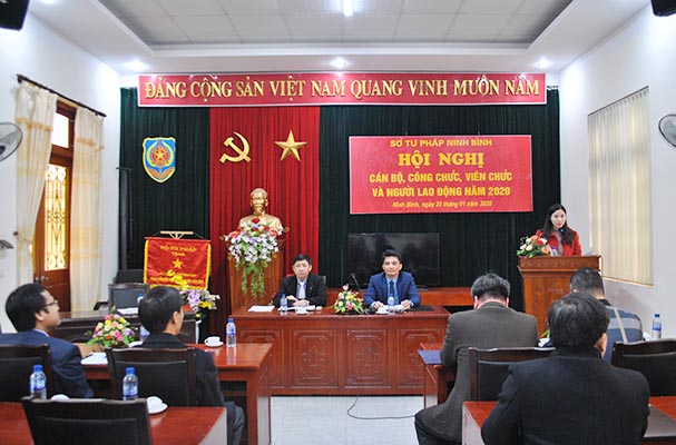 Sở Tư pháp tỉnh Ninh Bình tổ chức Hội nghị cán bộ, công chức, viên chức năm 2019