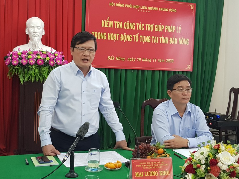 Kiểm tra công tác trợ giúp pháp lý trong hoạt động tố tụng tại tỉnh Đắk Nông