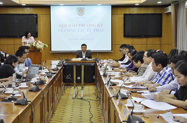 Bộ Tư pháp tổ chức họp báo Quý III/2020