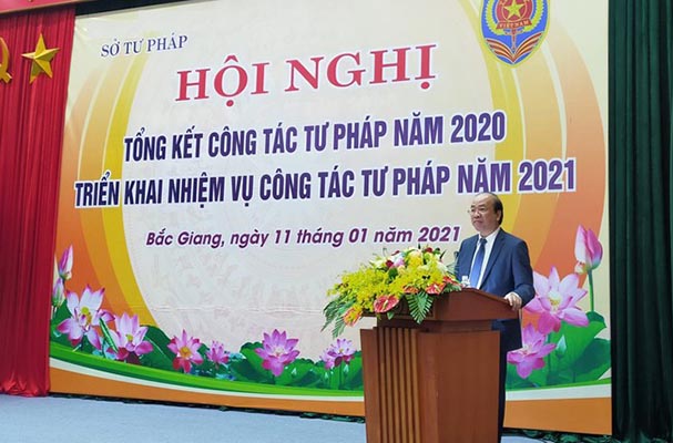 Bắc Giang tổng kết công tác tư pháp năm 2020, triển khai nhiệm vụ năm 2021