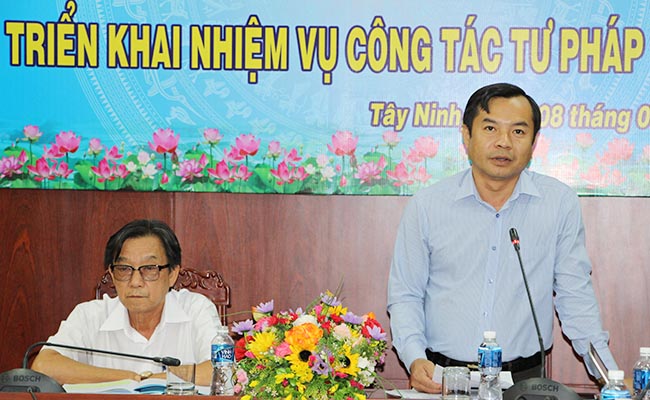 Sở Tư pháp tỉnh Tây Ninh tổ chức Hội nghị trực tuyến triển khai công tác tư pháp năm 2021