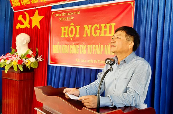 Sở Tư pháp tỉnh Kon Tum tổ chức Hội nghị triển khai công tác tư pháp năm 2021
