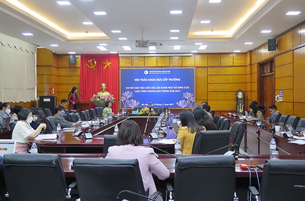 Đại học Luật Hà Nội tổ chức Hội thảo khoa học về sửa đổi, bổ sung Luật kinh doanh bất động sản