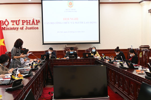 Hội nghị cán bộ công chức và người lao động Văn phòng Bộ Tư pháp