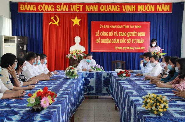 Tây Ninh: Công bố và trao Quyết định bổ nhiệm ông Phạm Văn Đặng giữ chức vụ Giám đốc Sở Tư pháp