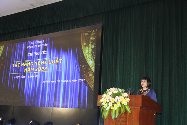 Thứ trưởng Đặng Hoàng Oanh dự khai mạc  vòng chung kết Cuộc thi Tài năng Nghề luật năm 2022