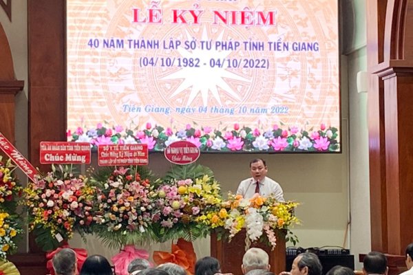 Tiền Giang: Kỷ niệm 40 năm thành lập Sở Tư pháp tỉnh Tiền Giang