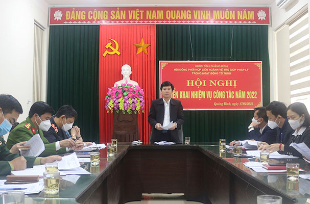 ​Hội đồng PHLN về trợ giúp pháp lý trong hoạt động tố tụng tỉnh Quảng Bình triển khai nhiệm vụ năm 2022