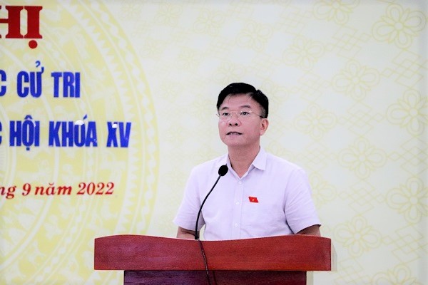 Bộ trưởng Bộ Tư pháp Lê Thành Long tiếp xúc cử tri xã Minh Thuận, huyện U Minh Thượng