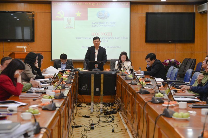 Đảng ủy Văn phòng Bộ tổ chức Hội nghị triển khai nhiệm vụ công tác năm 2023
