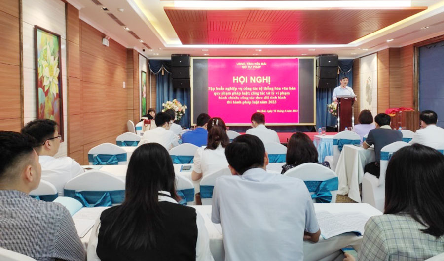 Sở Tư pháp tỉnh Yên Bái tổ chức Hội nghị tập huấn, bồi dưỡng nghiệp vụ năm 2023