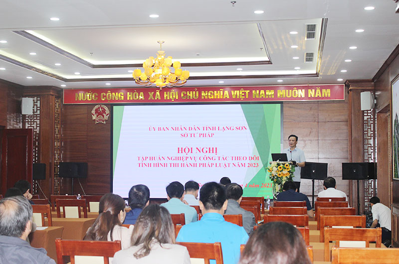 STP Lạng Sơn: Tổ chức Hội nghị tập huấn nghiệp vụ về công tác theo dõi tình hình thi hành pháp luật