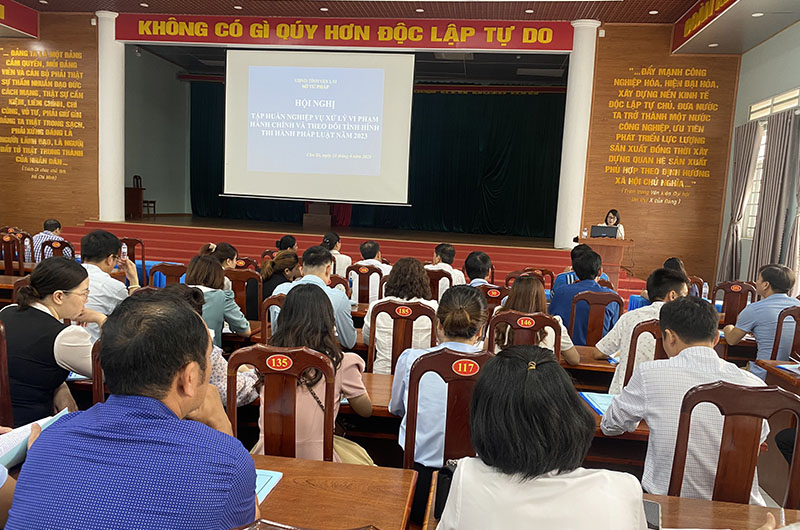 Gia Lai: Hội nghị tập huấn nghiệp vụ xử lý vi phạm hành chính và theo dõi tình hình thi hành pháp