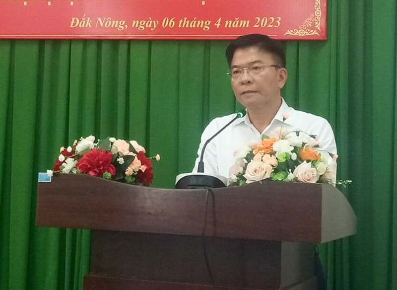 Bộ trưởng Lê Thành Long làm việc với Cục Thi hành án dân sự Đắk Nông