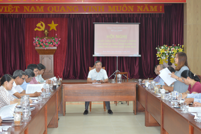 Bình Định: Hội nghị sơ kết công tác tư pháp 6 tháng đầu năm, triển khai công tác 6 tháng cuối năm