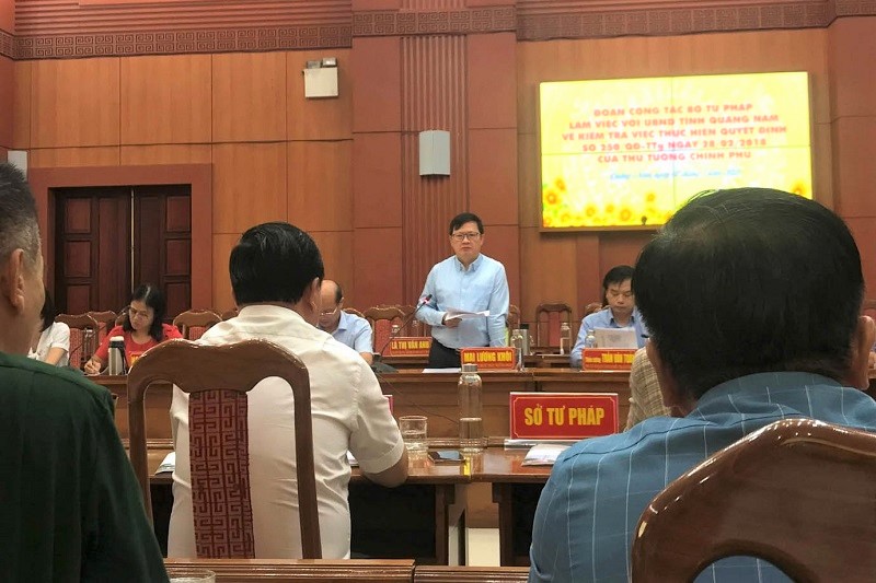 Kiểm tra liên ngành Đề án tiếp tục đổi mới, nâng cao hiệu quả hoạt động GĐTP tại tỉnh Quảng Nam
