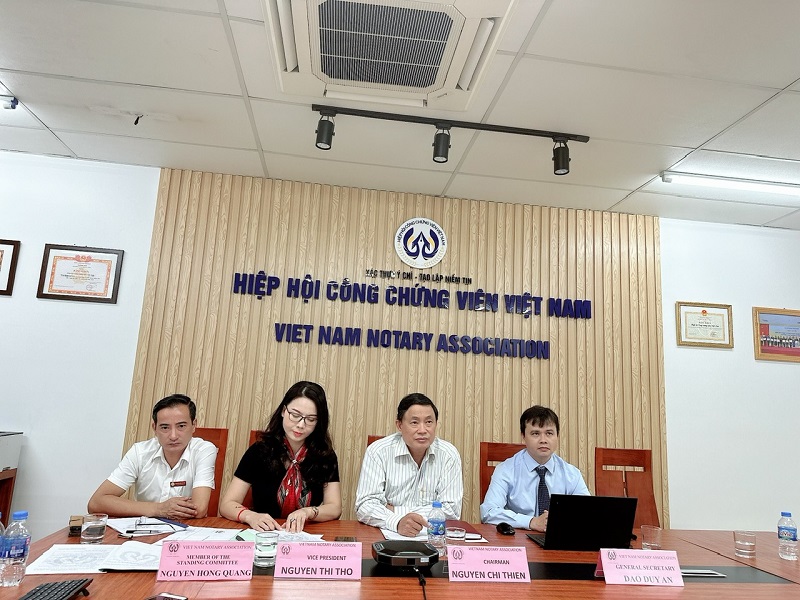 Hội thảo quốc tế trực tuyến giữa Hiệp hội Công chứng viên Việt Nam và Phòng công chứng Cộng hòa Uzbekistan