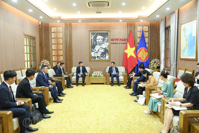 Đẩy mạnh hợp tác giữa Bộ Tư pháp Việt Nam với Bộ Tư pháp và Nội vụ Mông Cổ