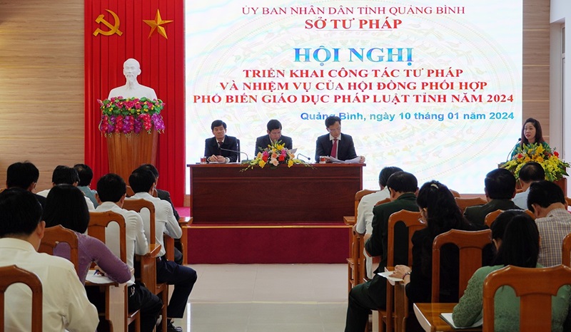 Quảng Bình: Triển khai công tác tư pháp và nhiệm vụ của Hội đồng Phối hợp PBGDPL tỉnh năm 2024