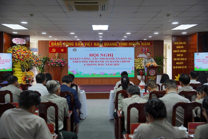 Thứ trưởng Mai Lương Khôi dự sơ kết công tác Thi hành án dân sự 6 tháng đầu năm của TP. Hồ Chí Minh