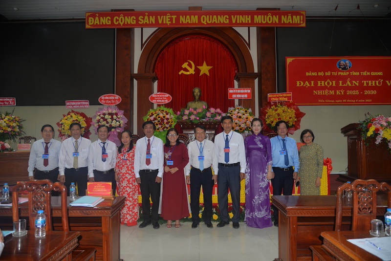 Đảng bộ Sở Tư pháp Tiền Giang tổ chức Đại hội lần thứ V, nhiệm kỳ 2025-2030
