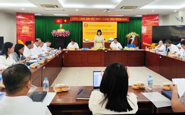 Đoàn công tác của Bộ Tư pháp làm việc với phường Tân Định, TP HCM về lĩnh vực tư pháp