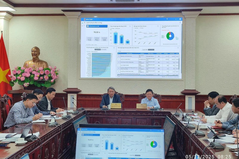 Giao ban giải ngân vốn đầu tư công của Bộ Tư pháp