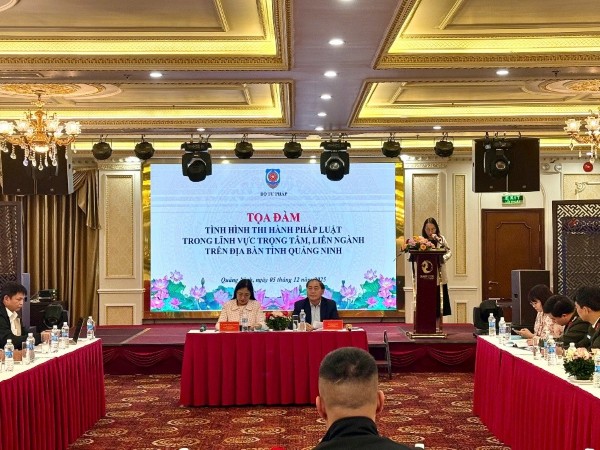 Tọa đàm “Tình hình thi hành pháp luật trong lĩnh vực trọng tâm, liên ngành” trên địa bàn một số tỉnh, thành