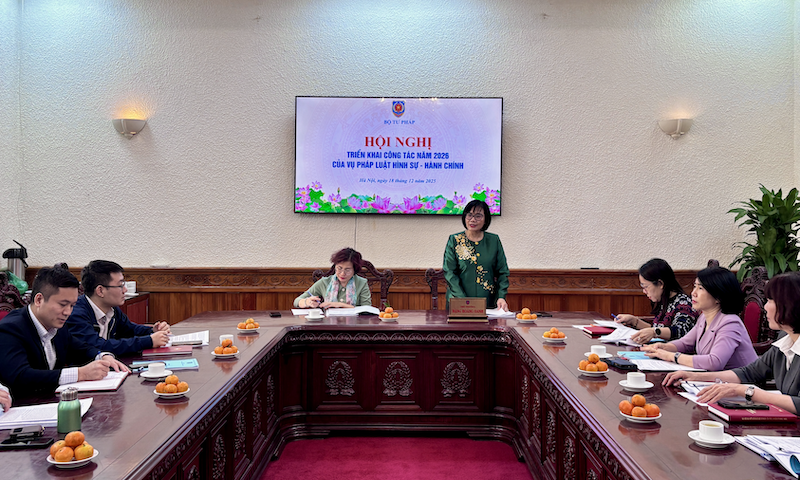 Vụ Pháp luật hình sự - hành chính nâng cao chất lượng điều hành, đáp ứng nhiệm vụ năm 2026
