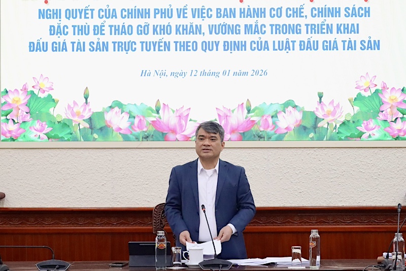 Thẩm định cơ chế, chính sách đặc thù tháo gỡ khó khăn trong triển khai đấu giá tài sản trực tuyến