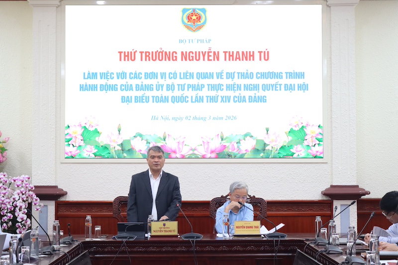 Chương trình hành động của Đảng ủy Bộ phải bám sát các quan điểm chỉ đạo của Nghị quyết Đại hội XIV