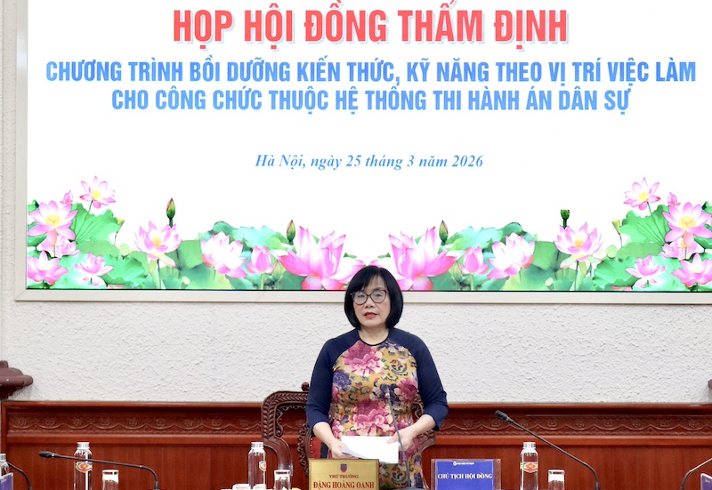 Nâng cao kiến thức, kỹ năng theo yêu cầu cho công chức thuộc hệ thống thi hành án dân sự